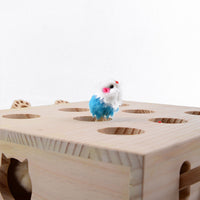 HKM-9544893 Interactive Wooden Gopher Cat Toy for Engaging Playtime