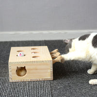 HKM-9544893 Interactive Wooden Gopher Cat Toy for Engaging Playtime