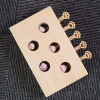 HKM-9544893 Interactive Wooden Gopher Cat Toy for Engaging Playtime