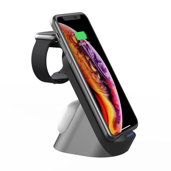 HKM-954579 15W Wireless Charging Stand for Mobile Phones and Earphones with Type-C Interface