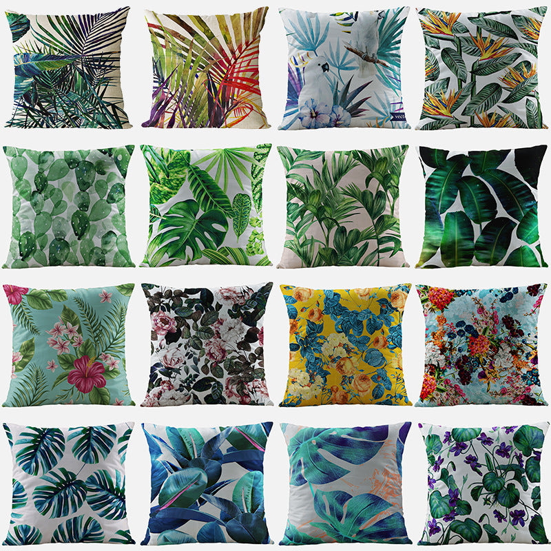 HKM-954579 Nordic Style 45x45cm Modern Plant Design Pillowcase