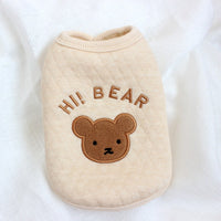 HKM-9546813 Cozy Cotton Vest Suit for Pets - High Collar Bottoming Shirt in Multiple Sizes