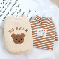 HKM-9546813 Cozy Cotton Vest Suit for Pets - High Collar Bottoming Shirt in Multiple Sizes