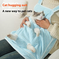 HKM-9547069 Petting Apron for Cats - Soft Cloth with Adjustable Holes - Multiple Color Options Available