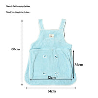 HKM-9547069 Petting Apron for Cats - Soft Cloth with Adjustable Holes - Multiple Color Options Available