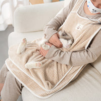 HKM-9547069 Petting Apron for Cats - Soft Cloth with Adjustable Holes - Multiple Color Options Available