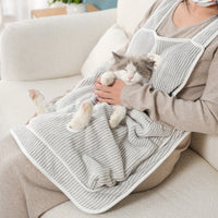 HKM-9547069 Petting Apron for Cats - Soft Cloth with Adjustable Holes - Multiple Color Options Available