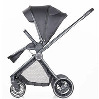 HKM-954707 Luxury High Landscape 3 in 1 Leather Baby Stroller with Car Seat and Large Wheels
