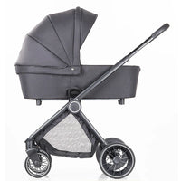 HKM-954707 Luxury High Landscape 3 in 1 Leather Baby Stroller with Car Seat and Large Wheels
