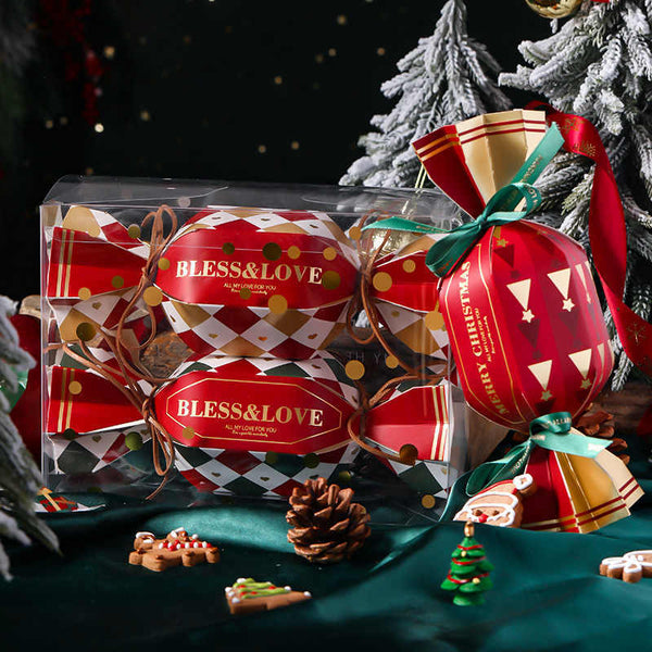 HKM-954963 Creative Christmas Gift Box Set with Stickers, Ribbons, and Packing Bags