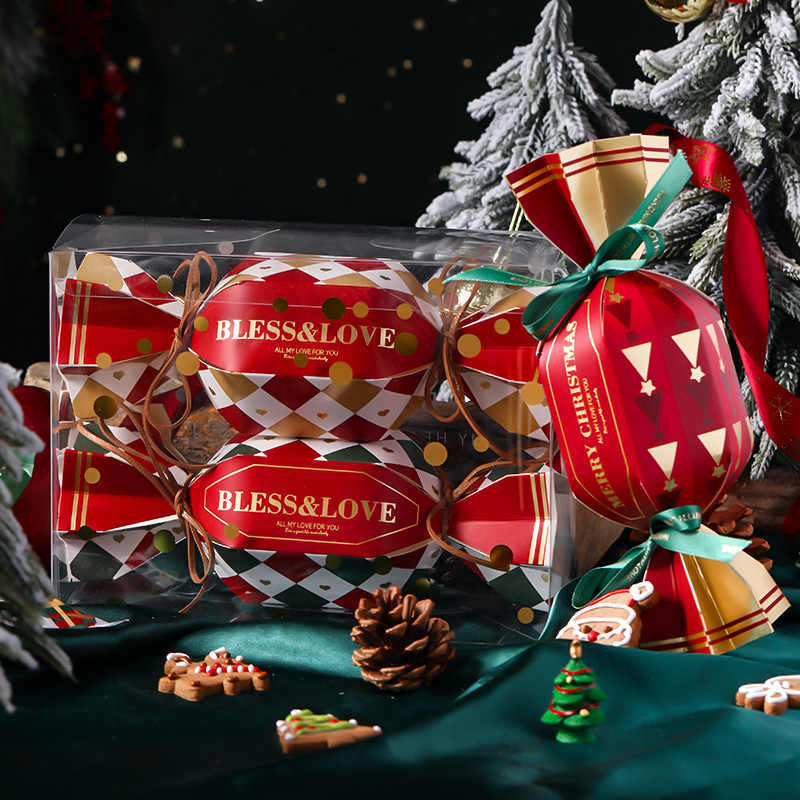 HKM-954963 Creative Christmas Gift Box Set with Stickers, Ribbons, and Packing Bags