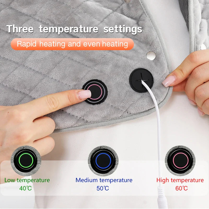 HKM-955027 Portable Heated Seat Cushion for Outdoor and Office Use, Cordless USB Battery-Powered Electric Heating Pad