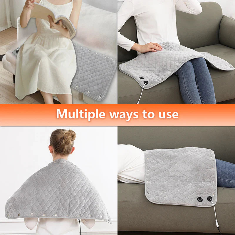 HKM-955027 Portable Heated Seat Cushion for Outdoor and Office Use, Cordless USB Battery-Powered Electric Heating Pad