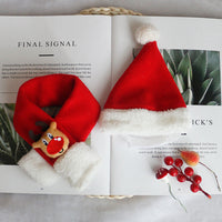 HKM-9550397 Christmas Pet Scarf and Hat Set with Cloaks and Seasonal Accessories for Dogs and Cats