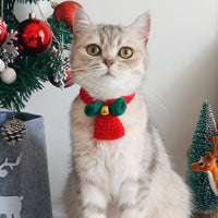 HKM-9550397 Christmas Pet Scarf and Hat Set with Cloaks and Seasonal Accessories for Dogs and Cats