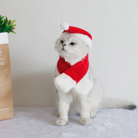 HKM-9550397 Christmas Pet Scarf and Hat Set with Cloaks and Seasonal Accessories for Dogs and Cats