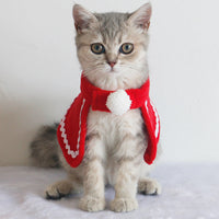 HKM-9550397 Christmas Pet Scarf and Hat Set with Cloaks and Seasonal Accessories for Dogs and Cats