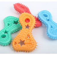 HKM-9550653 Durable Rubber Chew Toy for Small Dogs - Teeth Cleaning and Bite Resistance
