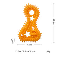 HKM-9550653 Durable Rubber Chew Toy for Small Dogs - Teeth Cleaning and Bite Resistance