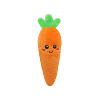 HKM-9551677 Educational Plush Sound Toys for Pets - Fruit & Vegetable Set including Carrot, Banana, Eggplant, Cactus, Pineapple, and Corn