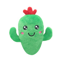 HKM-9551677 Educational Plush Sound Toys for Pets - Fruit & Vegetable Set including Carrot, Banana, Eggplant, Cactus, Pineapple, and Corn