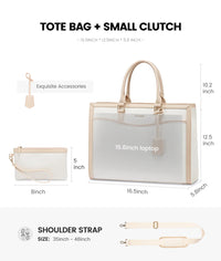 HKM-955219 Fashion Women PU Leather Tote Bag - Spacious Shoulder Handbag for Office and Daily Use
