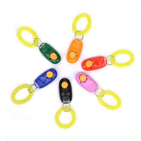 HKM-9552829 Dog Training Clicker with Key Ring and Wrist Strap - 7 Color Options