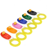 HKM-9552829 Dog Training Clicker with Key Ring and Wrist Strap - 7 Color Options