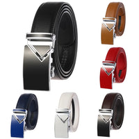 HKM-955539 Men's Automatic Buckle Genuine Cowhide Leather Belt - Style LY88362-1