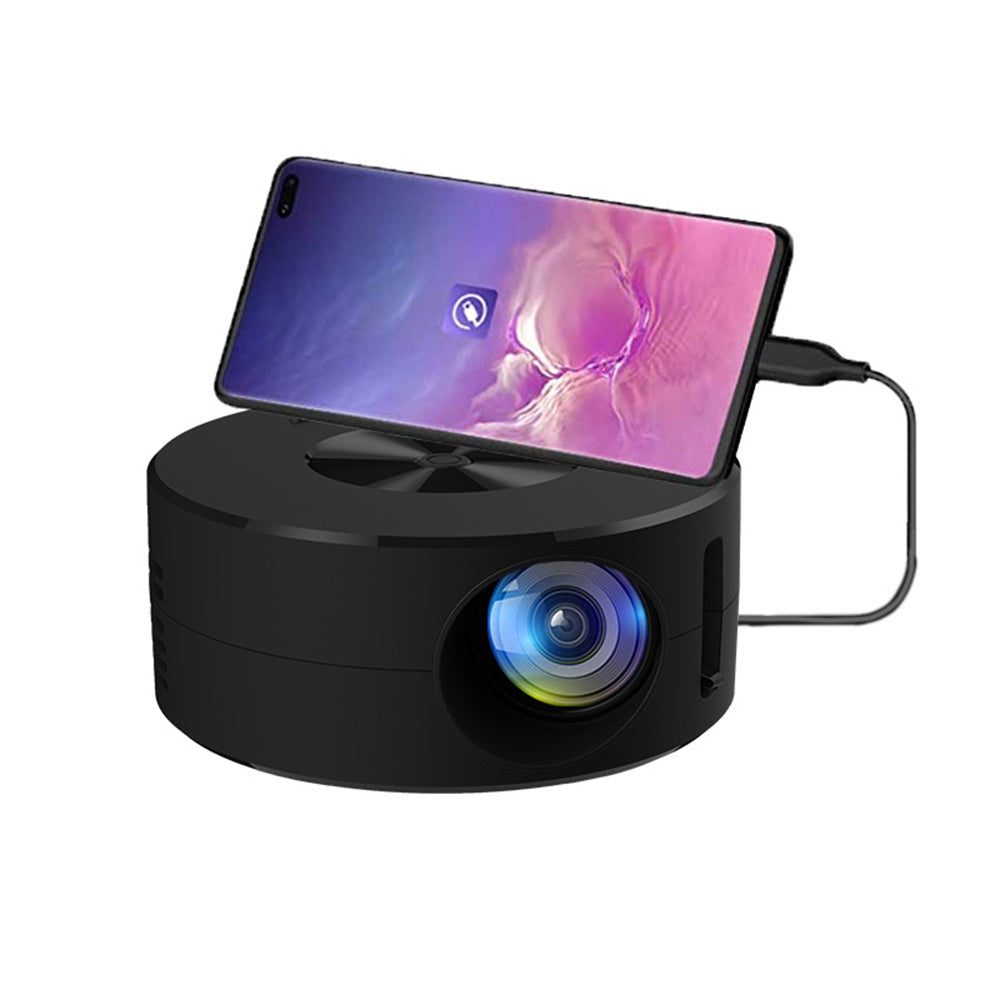 HKM-955539 Mini Portable Home Projector for Children with Wireless Screen Mirroring, Low Noise, and External Audio Connectivity