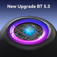 HKM-955667 Mini Waterproof Portable Bluetooth Speaker with Hi-Fi Bass and RGB LED Lights for Outdoor Use and Gaming
