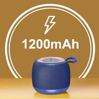 HKM-955667 Mini Waterproof Portable Bluetooth Speaker with Hi-Fi Bass and RGB LED Lights for Outdoor Use and Gaming