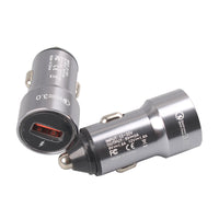HKM-955731 USB Car Charger Adapter - Black, 12V Input, 5V Output, 3000mA Charging Current