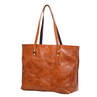 HKM-955731 Women’s Genuine Leather Tote Bag, Vintage Full Grain Cowhide with Cotton Lining, Versatile Double Handle Shoulder Bag for All Seasons