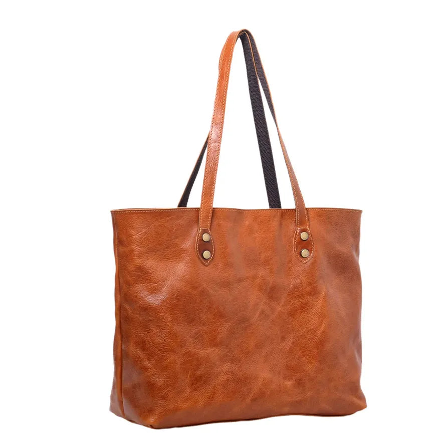 HKM-955731 Women’s Genuine Leather Tote Bag, Vintage Full Grain Cowhide with Cotton Lining, Versatile Double Handle Shoulder Bag for All Seasons