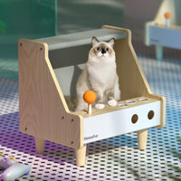 HKM-9557821 All-Season Large Space Cat Scratch Nest - Pure Cotton Canvas, Solid Wood, Various Colors