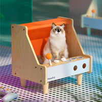 HKM-9557821 All-Season Large Space Cat Scratch Nest - Pure Cotton Canvas, Solid Wood, Various Colors