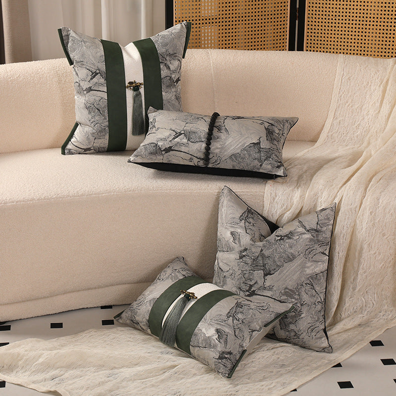 HKM-955987 Multi-Color Cotton and Linen 45x45cm Pillowcase in New Chinese Style