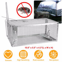 HKM-9561405 Humane Galvanized Iron Mouse Trap for Effective Rodent Control - Easy Set One-Door Design