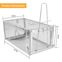 HKM-9561405 Humane Galvanized Iron Mouse Trap for Effective Rodent Control - Easy Set One-Door Design