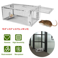 HKM-9561405 Humane Galvanized Iron Mouse Trap for Effective Rodent Control - Easy Set One-Door Design