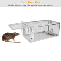 HKM-9561405 Humane Galvanized Iron Mouse Trap for Effective Rodent Control - Easy Set One-Door Design