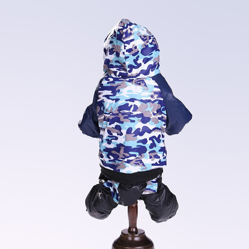 HKM-9562173 Camouflage Hooded Pet Clothing for Autumn and Winter - Available in Multiple Sizes