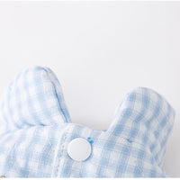 HKM-9562301 Gingham Bear Quilted Dog Jumpsuit - Cozy Cotton Coat for Autumn and Winter