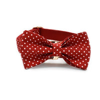 HKM-9563325 Adjustable Red Dot Dog Collar and Leash Set, Handmade, Multiple Sizes Available
