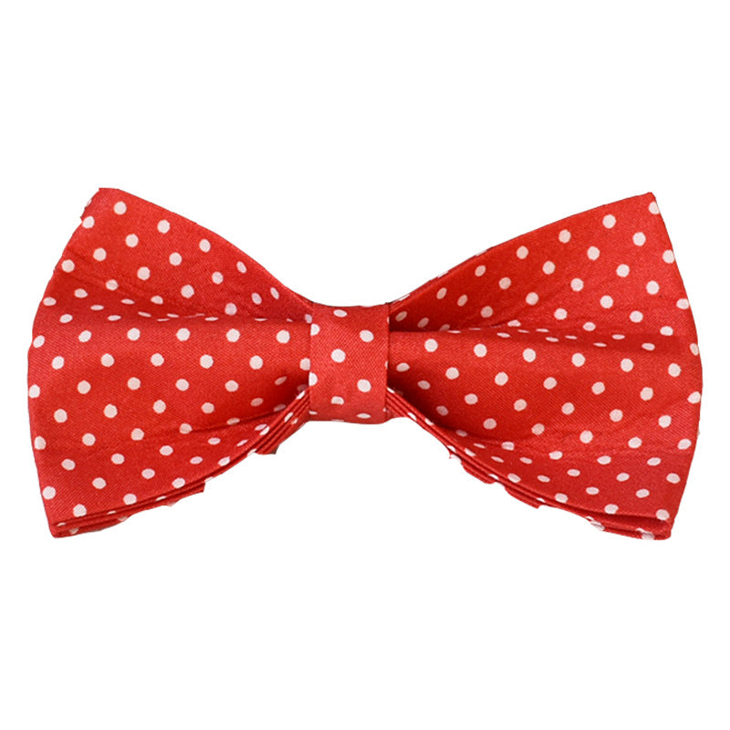 HKM-9563325 Adjustable Red Dot Dog Collar and Leash Set, Handmade, Multiple Sizes Available