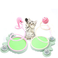 HKM-9563709 Spring Coil Cat Toy for Self-Entertainment - Plush Mouse & Sisal Ball Styles