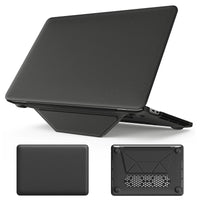 HKM-956371 Pink PU Kickstand Cover Compatible with MacBook Pro 13 (A2338 M1/M2, A2289, A2251, A2159, A1989, A1706, A1708)