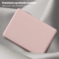HKM-956371 Pink PU Kickstand Cover Compatible with MacBook Pro 13 (A2338 M1/M2, A2289, A2251, A2159, A1989, A1706, A1708)