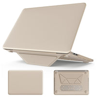 HKM-956371 Pink PU Kickstand Cover Compatible with MacBook Pro 13 (A2338 M1/M2, A2289, A2251, A2159, A1989, A1706, A1708)